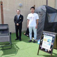 絶景の宿にテントサウナ登場　「熱くなったらプールにも」　温泉と合わせ「ととのう」体験　銚子・犬吠埼ホテル