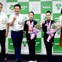 新体操アジアＪｒ．でメダル　習志野の中学生喜び報告　団体ボール種目は金