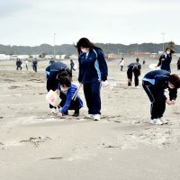 ウミガメ産卵の砂浜守ろう　大原高生が海岸清掃　いすみ