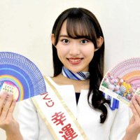 年末ジャンボＰＲ　幸運の女神が来社