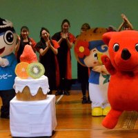 チーバくん、おめでとう　ふなっしーら祝福　ぐんまちゃん、くまモンも駆け付け　１６回目の誕生会