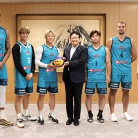 大多喜エグゼ　ホーム初戦へ意気込み　「勝利につなげたい」　千葉市長を訪問