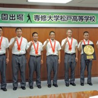 甲子園出場の専大松戸ナインら「市民の応援応え優勝したい」　地元・松戸市長に健闘誓う