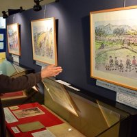 「睦沢の記憶遺産」紹介　郷土や戦争体験、時代描く　鈴木重男さん絵画展