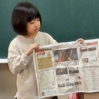 朝の会で記事スピーチ　船橋市立芝山東小学校　【ＮＩＥ報告　千葉県内実践校の取り組み】