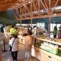 館山で取れた新鮮な野菜や果物、加工食品が集まるマーケット＝館山市