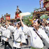 【写真特集】わっしょい！山車・屋台１８台一堂に　成田山車まつり　市川團十郎さんも登場　市制７０周年「元気の源」