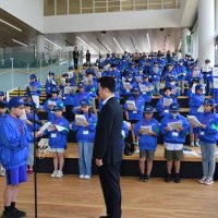 正義感もって活動　小中学生防犯隊が結団式　習志野