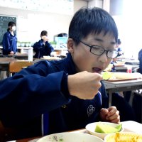 初夏の味　学校でも　銚子特産メロン給食に登場