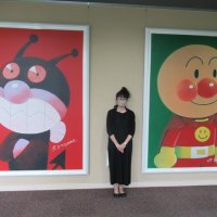アンパンマンやばいきんまんなど、やなせたかしの世界が広がる会場
