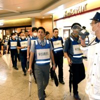 帰宅困難者発生に備え　船橋市が対策訓練