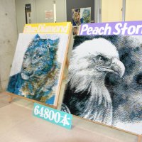 並行して制作したワシとヒョウの作品