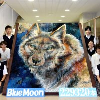 ようじ２３万本のオオカミ　７日文化祭で一般公開　印西　印旛明誠高生が大作絵画