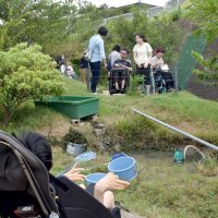 身近な自然へ理解深める　千葉県立船橋夏見特支　ビオトープの生物観察会