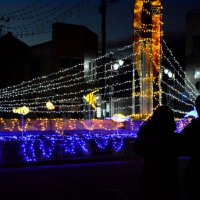 海の仲間冬の夜照らす　いすみ　大原駅前でイルミ