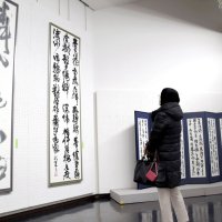 多彩な書体の力作２３０点　県立美術館　１６日まで書星選抜展