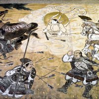 田岡春径「妙見尊出現の図」（部分）＝千葉市美術館提供