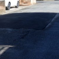 復旧した現場＝１１日昼、大網白里市みずほ台１