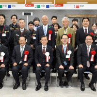 岬郵便局、装い新たに　伐採スギ活用、完成祝う　いすみ