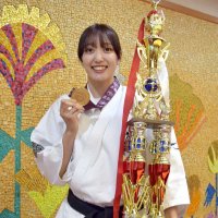 大学４年生の小城選手、空手で世界一　女子中量級、極真会館津田沼道場　快挙報告「次は無差別で王者に」