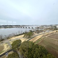 水の館から見る手賀沼。写真右奥はディズニーランド敷設予定地