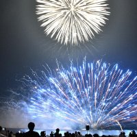 水郷の夜空　彩る８０００発　香取「おみがわ花火大会」