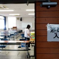 台風１５号の影響で県内大雨　避難所開設、早めの下校も