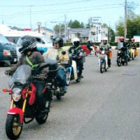 “カブヌシ”が交通安全啓発　香取署　秋の運動でパレード