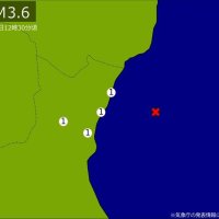 【速報】関東で地震　Ｍ３．６　震源は茨城県沖　地震が及んだ地域人口２６万人