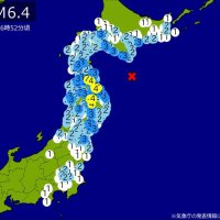 【速報】Ｍ6.4の地震　東京、神奈川、埼玉、千葉、北海道などで揺れ　最大震度4　震源は青森県東方沖　地震が及んだ地域人口1657万人