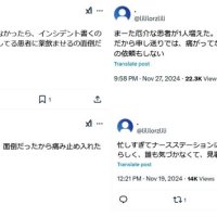 問題となっているＸへの投稿の一部（現在は削除）