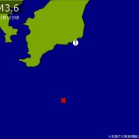深夜に関東で地震　震源は千葉県南東沖　Ｍ３．６　地震が及んだ地域人口１万人