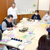 ショウブの描き方学ぶ　矢部さん講師の絵画教室　茂原