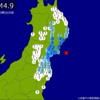【速報】関東・東北で地震　Ｍ4.9　最大震度3　震源は宮城県沖　地震が及んだ地域人口630万人