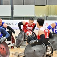 車いすラグビー　千葉ポートアリーナで国際大会開幕　パリ金の日本快勝