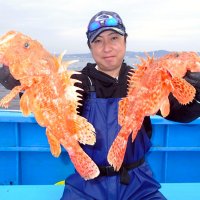 館山沖で釣り上げたオニカサゴ（写真は「真澄丸」提供）
