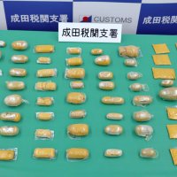 粉状の金密輸増加　成田空港１～３月　３０件４５キロ押収　体内に隠す手口、主流に