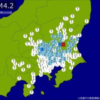 【速報】関東・東北・中部で地震　Ｍ４．２　東京、神奈川、埼玉、千葉、静岡などで揺れ　最大震度３　震源は茨城県南部　　地震が及んだ地域人口３４１７万人