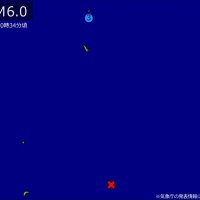 関東でＭ６．０の地震　最大震度３　震源は硫黄島近海