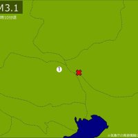 未明に関東で地震　Ｍ３．１　震源は茨城県南部　地震が及んだ地域人口１１万人